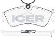 140881 Sada brzdových platničiek kotúčovej brzdy ICER