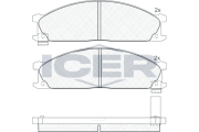 140886 Sada brzdových platničiek kotúčovej brzdy ICER