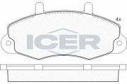 140896 Sada brzdových platničiek kotúčovej brzdy ICER