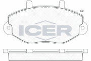 140897 Sada brzdových platničiek kotúčovej brzdy ICER