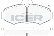 141288 Sada brzdových platničiek kotúčovej brzdy ICER