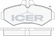 141289 Sada brzdových platničiek kotúčovej brzdy ICER