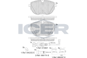 142399 Sada brzdových platničiek kotúčovej brzdy ICER