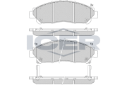 142403 Sada brzdových platničiek kotúčovej brzdy ICER