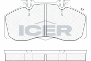 150722-204 Sada brzdových platničiek kotúčovej brzdy ICER