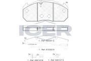 151040-120 Sada brzdových platničiek kotúčovej brzdy ICER