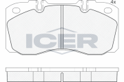 151161 Sada brzdových platničiek kotúčovej brzdy ICER