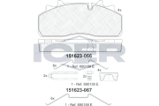 151623 Sada brzdových platničiek kotúčovej brzdy ICER