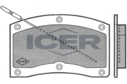 180082V Sada brzdových platničiek kotúčovej brzdy ICER