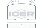 180091 Sada brzdových platničiek kotúčovej brzdy ICER