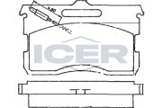 180103 Sada brzdových platničiek kotúčovej brzdy ICER