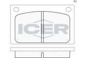 180142 Sada brzdových platničiek kotúčovej brzdy ICER