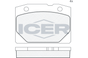 180155 Sada brzdových platničiek kotúčovej brzdy ICER