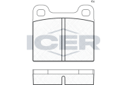 180162 Sada brzdových platničiek kotúčovej brzdy ICER