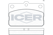 180185 Sada brzdových platničiek kotúčovej brzdy ICER