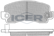 180196 Sada brzdových platničiek kotúčovej brzdy ICER