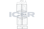180201 Sada brzdových platničiek kotúčovej brzdy ICER