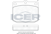180216 Sada brzdových platničiek kotúčovej brzdy ICER