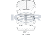 180257 Sada brzdových platničiek kotúčovej brzdy ICER