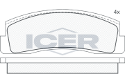 180269 Sada brzdových platničiek kotúčovej brzdy ICER