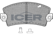 180282 Sada brzdových platničiek kotúčovej brzdy ICER
