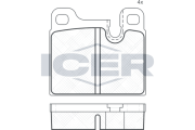 180303 Sada brzdových platničiek kotúčovej brzdy ICER