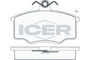 180318 Sada brzdových platničiek kotúčovej brzdy ICER