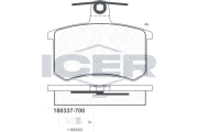 180337-700 Sada brzdových platničiek kotúčovej brzdy ICER