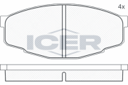 180353 Sada brzdových platničiek kotúčovej brzdy ICER