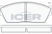 180388 Sada brzdových platničiek kotúčovej brzdy ICER