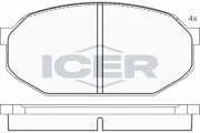 180401 Sada brzdových platničiek kotúčovej brzdy ICER
