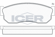 180409 Sada brzdových platničiek kotúčovej brzdy ICER