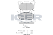180417-066 Sada brzdových platničiek kotúčovej brzdy ICER