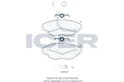 180455-700 Sada brzdových platničiek kotúčovej brzdy ICER