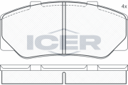 180472 Sada brzdových platničiek kotúčovej brzdy ICER