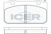 180477 Sada brzdových platničiek kotúčovej brzdy ICER