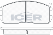 180497 Sada brzdových platničiek kotúčovej brzdy ICER