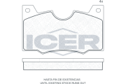 180507 Sada brzdových platničiek kotúčovej brzdy ICER