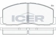180602 Sada brzdových platničiek kotúčovej brzdy ICER