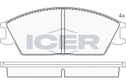 180616 Sada brzdových platničiek kotúčovej brzdy ICER