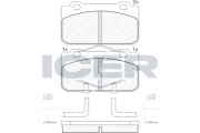180632 Sada brzdových platničiek kotúčovej brzdy ICER