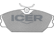 180669 Sada brzdových platničiek kotúčovej brzdy ICER