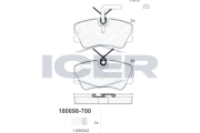 180698-700 Sada brzdových platničiek kotúčovej brzdy ICER