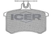 180699 Sada brzdových platničiek kotúčovej brzdy ICER