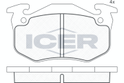 180723-204 Sada brzdových platničiek kotúčovej brzdy ICER