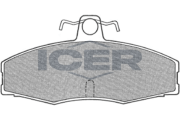 180741 Sada brzdových platničiek kotúčovej brzdy ICER