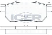 180751 Sada brzdových platničiek kotúčovej brzdy ICER