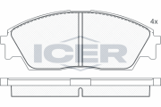 180754 Sada brzdových platničiek kotúčovej brzdy ICER