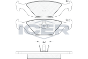 180775 Sada brzdových platničiek kotúčovej brzdy ICER