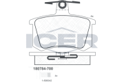 180784-700 Sada brzdových platničiek kotúčovej brzdy ICER